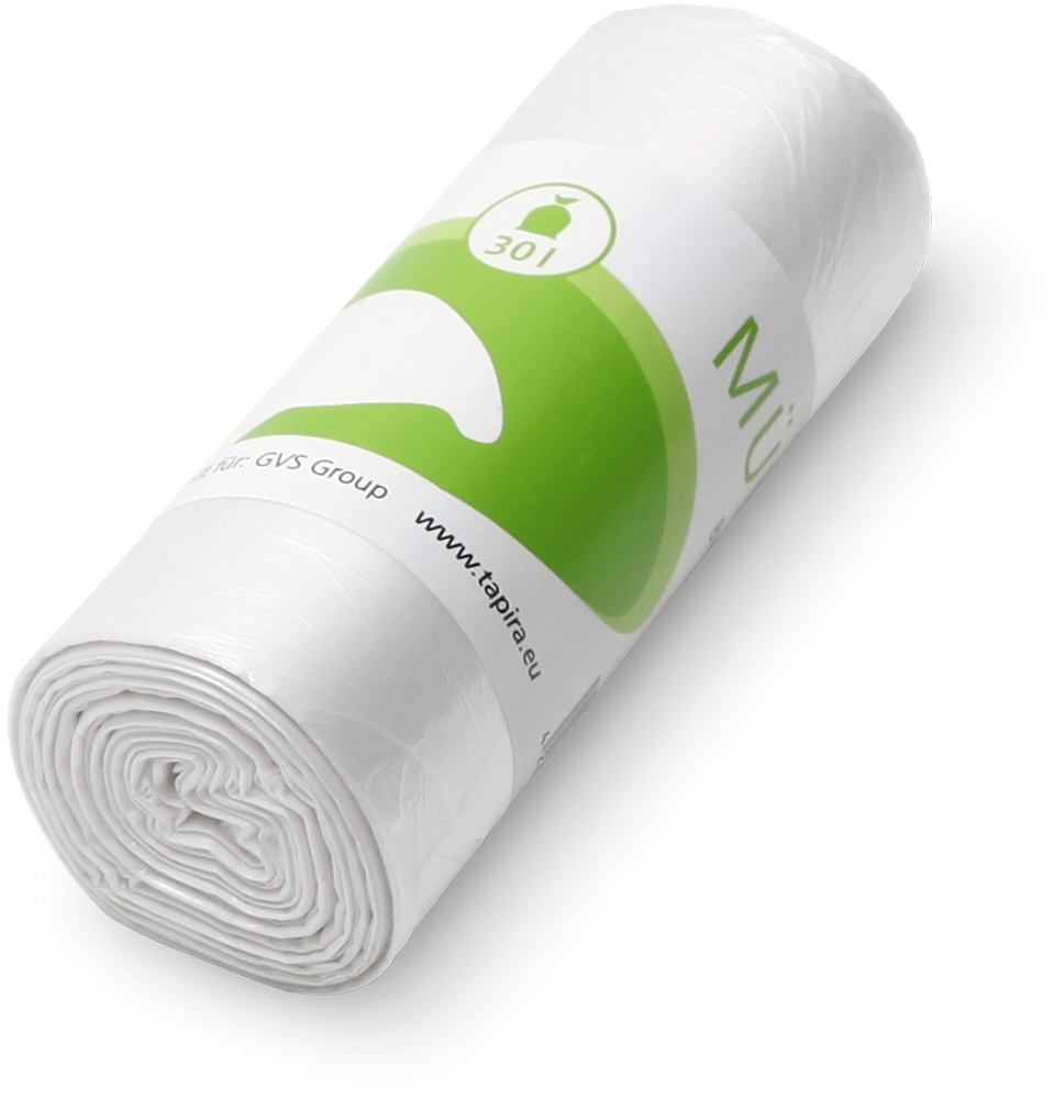 TAPIRA Pur Abfallbeutel 30 Liter (Transparent)