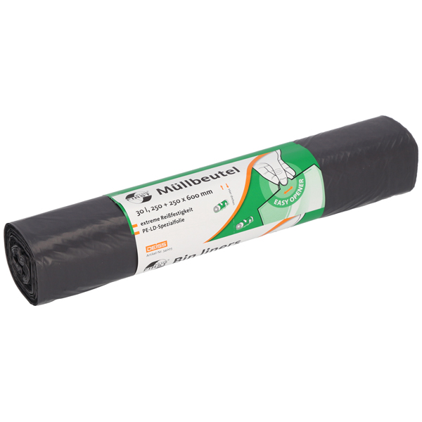 DEISS FIRST PLUS Abfallbeutel mit Seitenfalte 30 Liter