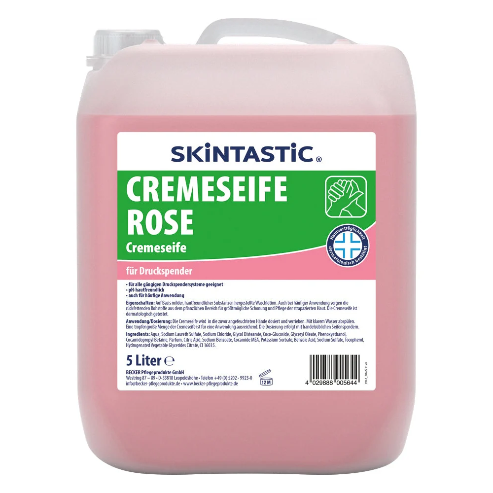 SKINTASTIC Seifencreme für Druckspender Rosé 5 Liter
